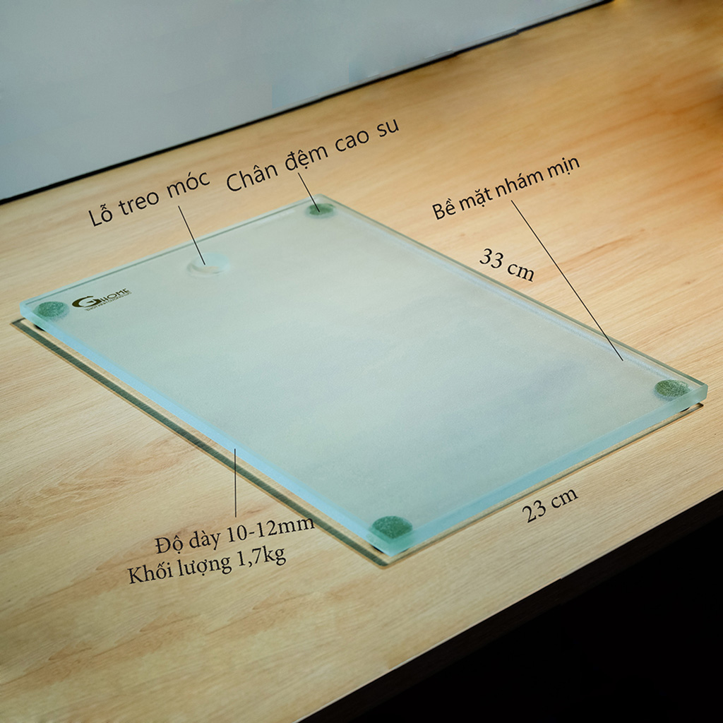Thông số của thớt kính cường lực GHome